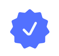 A blue checkmark.