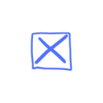 An X icon.